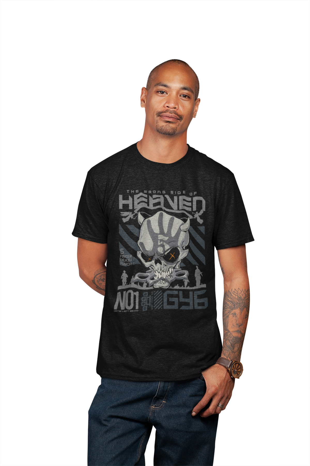 MerchMoment Five Finger Death Punch - Wrong Side of Heaven T-Shirt Black
