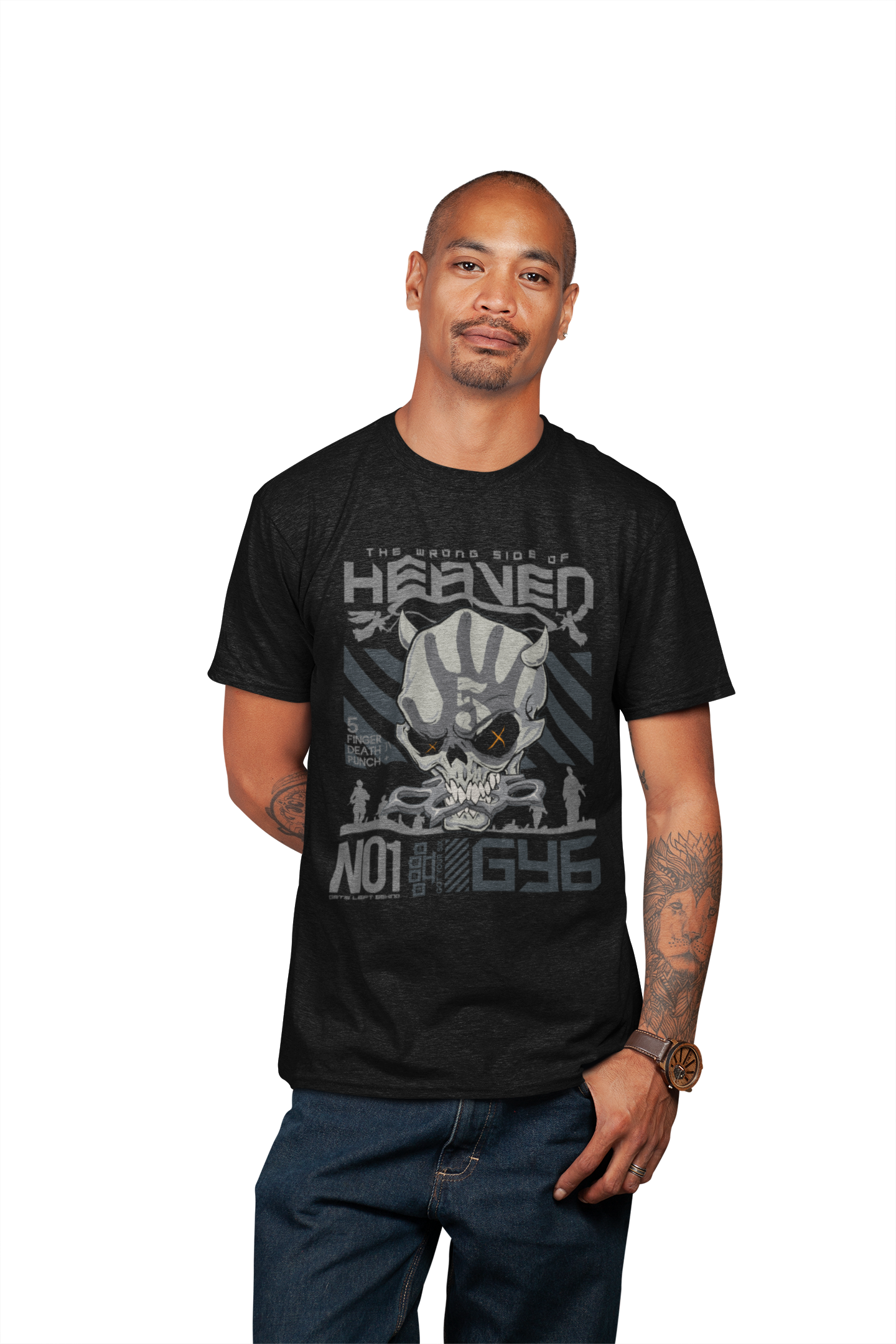 MerchMoment Five Finger Death Punch - Wrong Side of Heaven T-Shirt Black