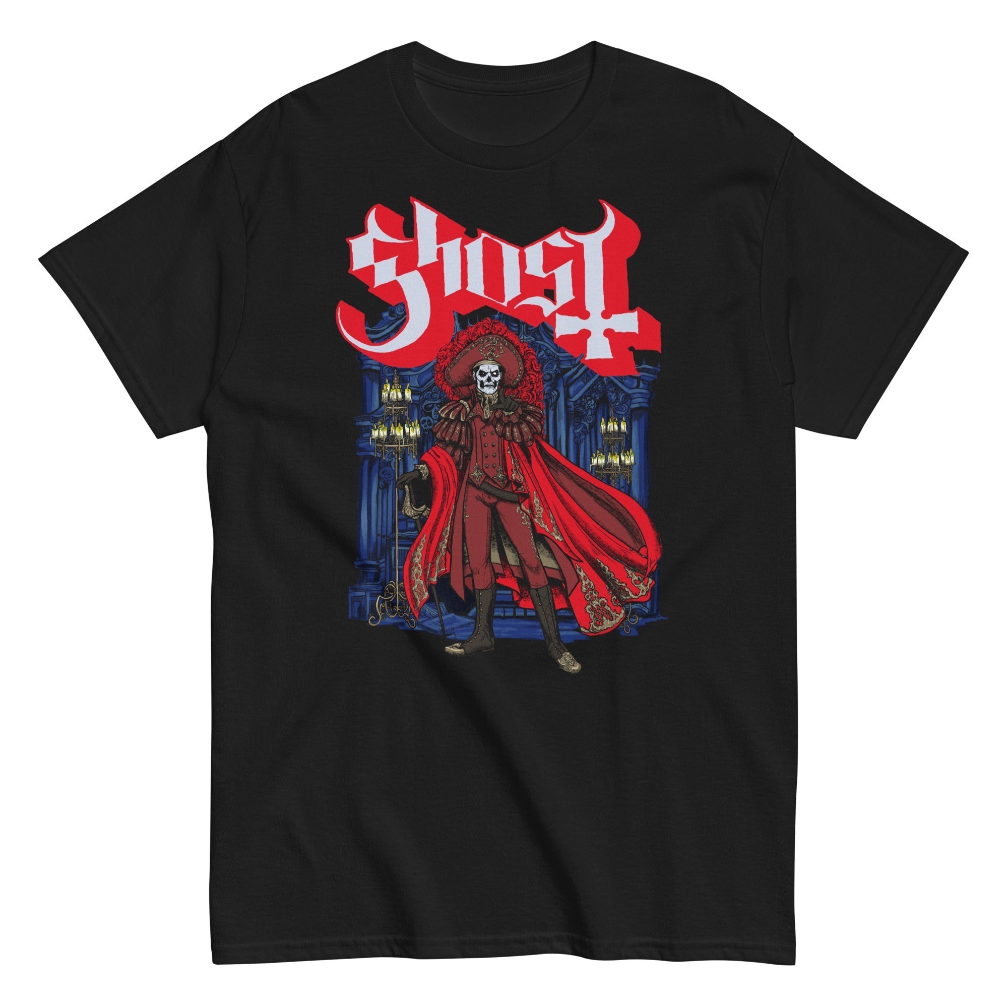 MerchMoment Ghost - Billowing Cape T-Shirt Black