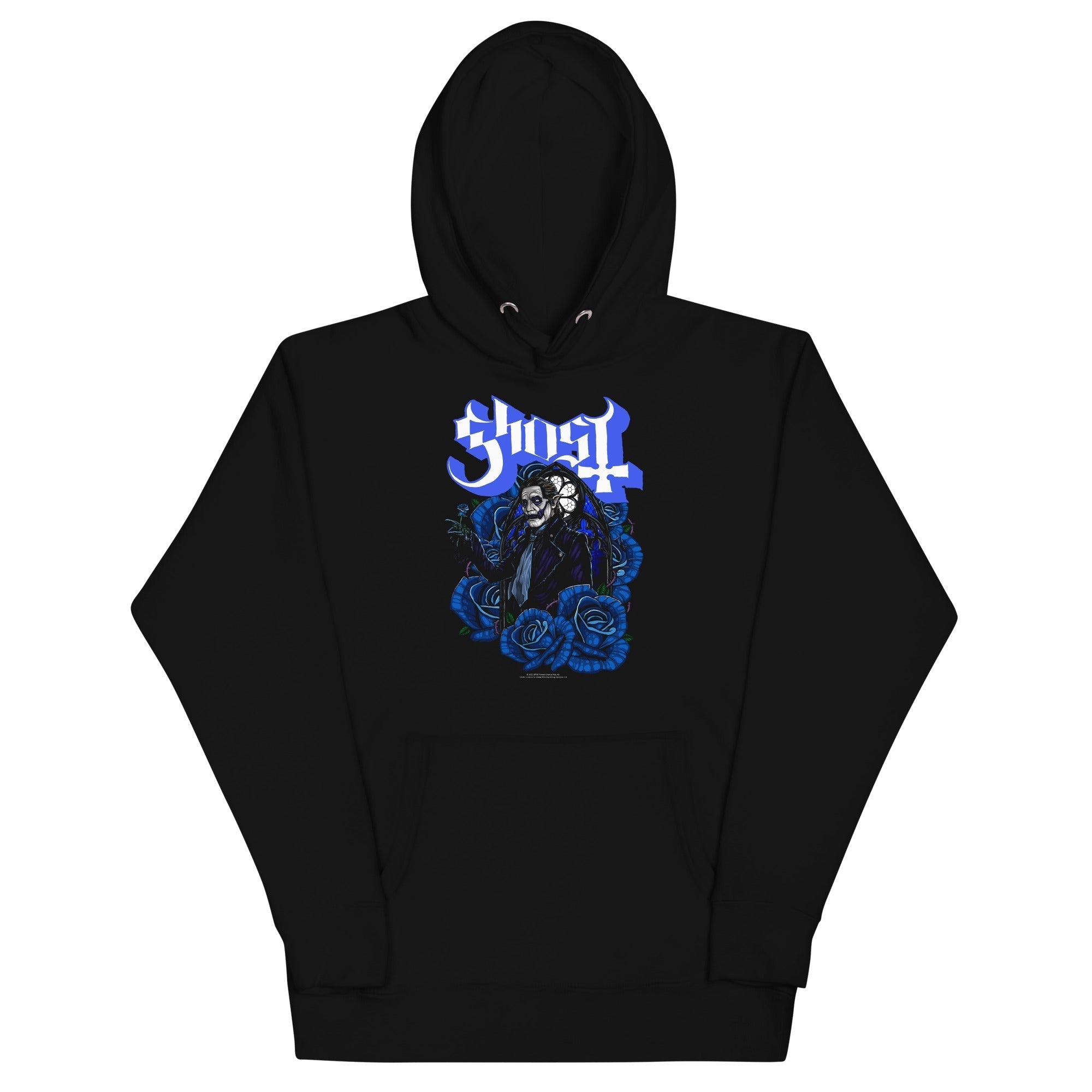 MerchMoment Ghost - Blue Roses Hoodie Black