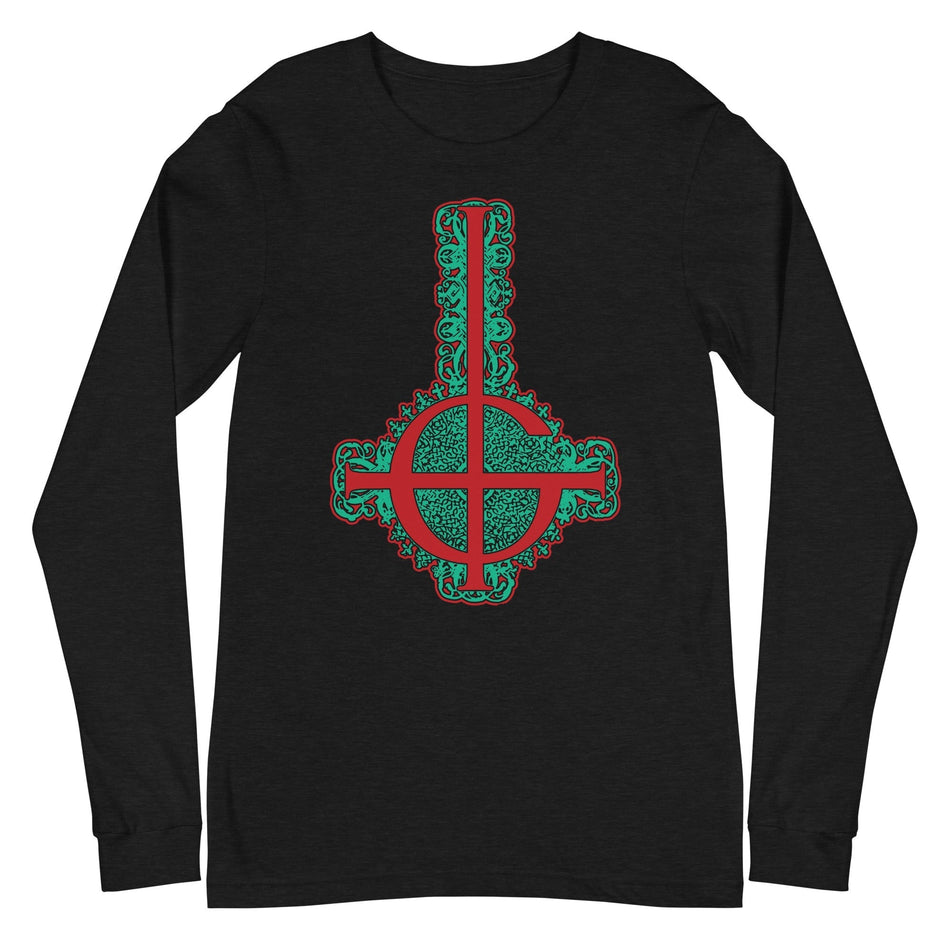 MerchMoment Ghost - Cross Long Sleeve T-Shirt Black