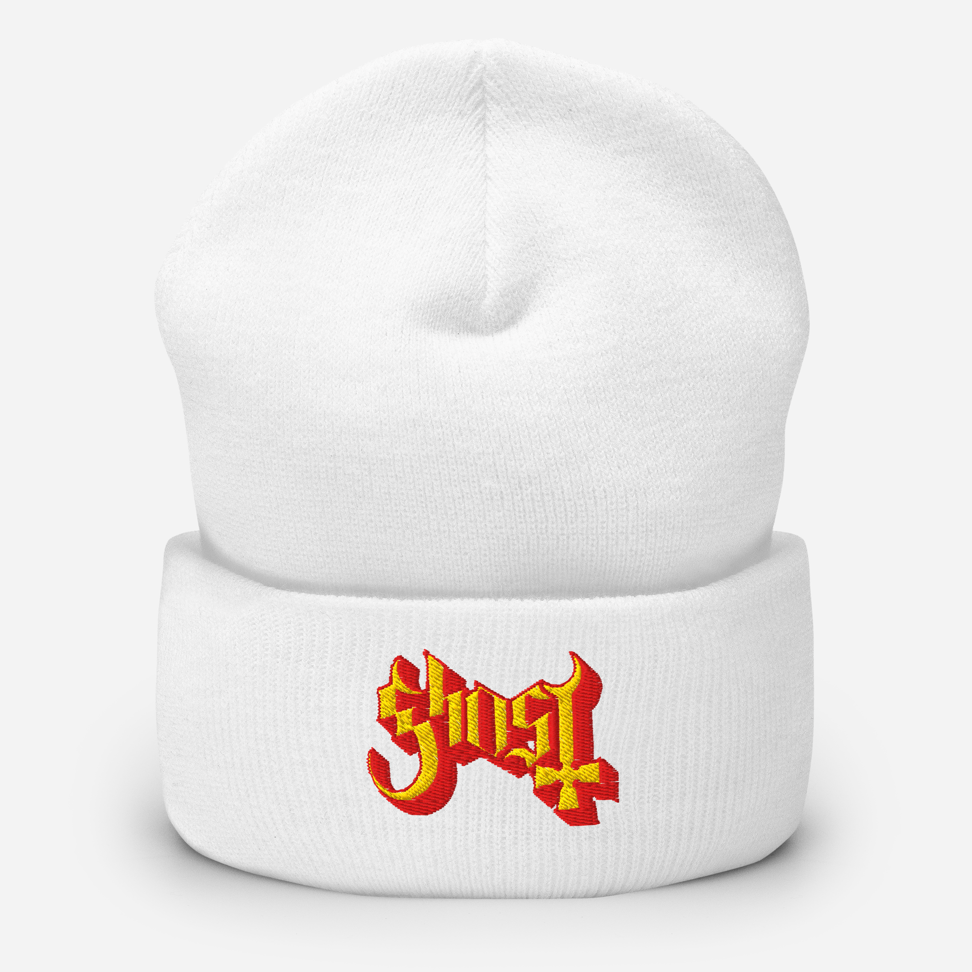 MerchMoment Ghost Embroidered Beanie