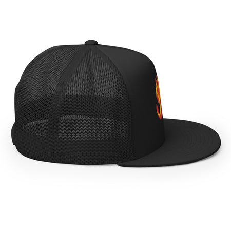 MerchMoment Ghost Embroidered Logo Trucker Hat