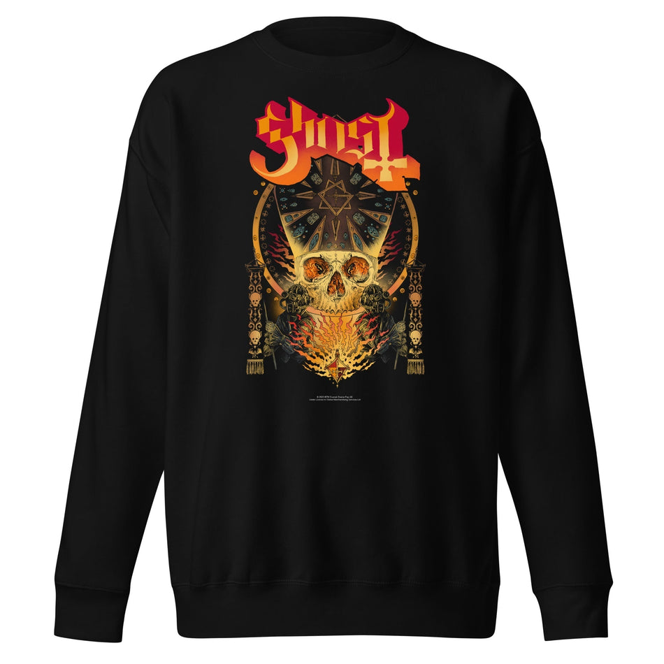 MerchMoment Ghost - Flaming Logo Sweatshirt Black