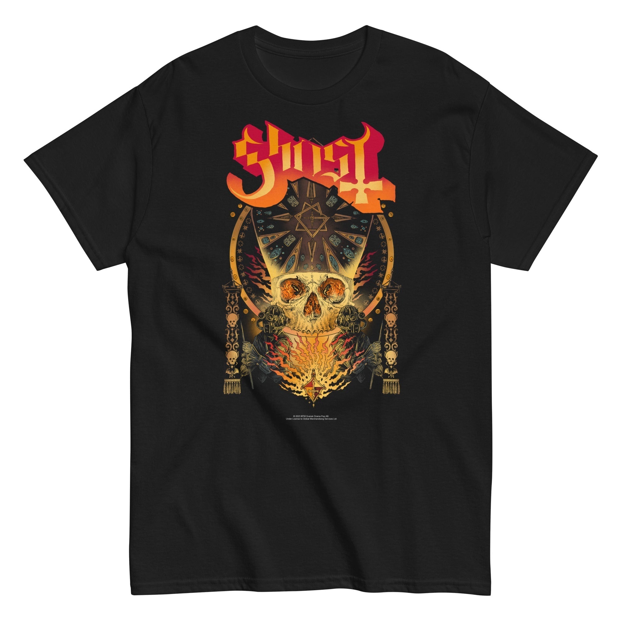 MerchMoment Ghost - Flaming Logo T-Shirt Black