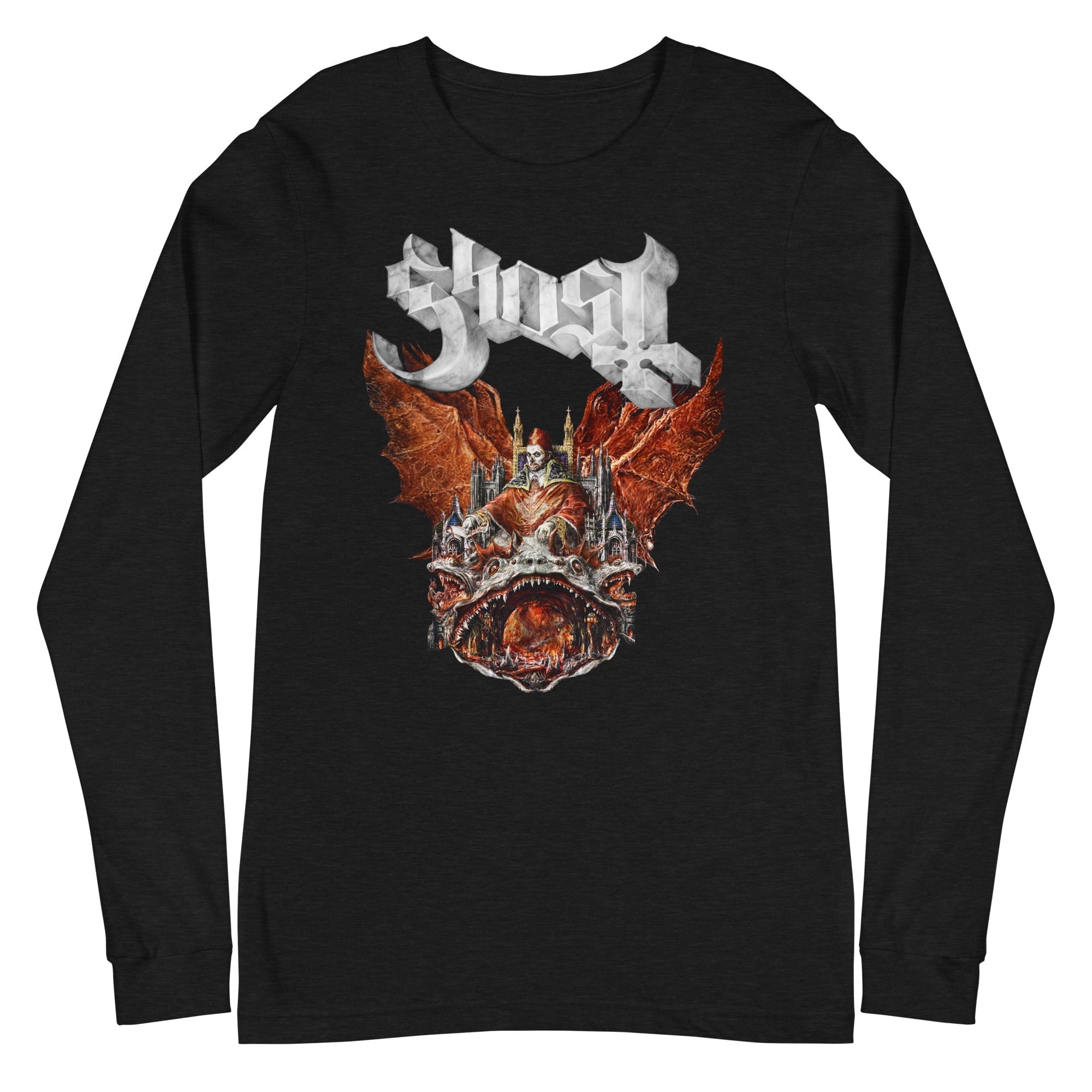 MerchMoment Ghost - Gilded Logo Long Sleeve T-Shirt Black