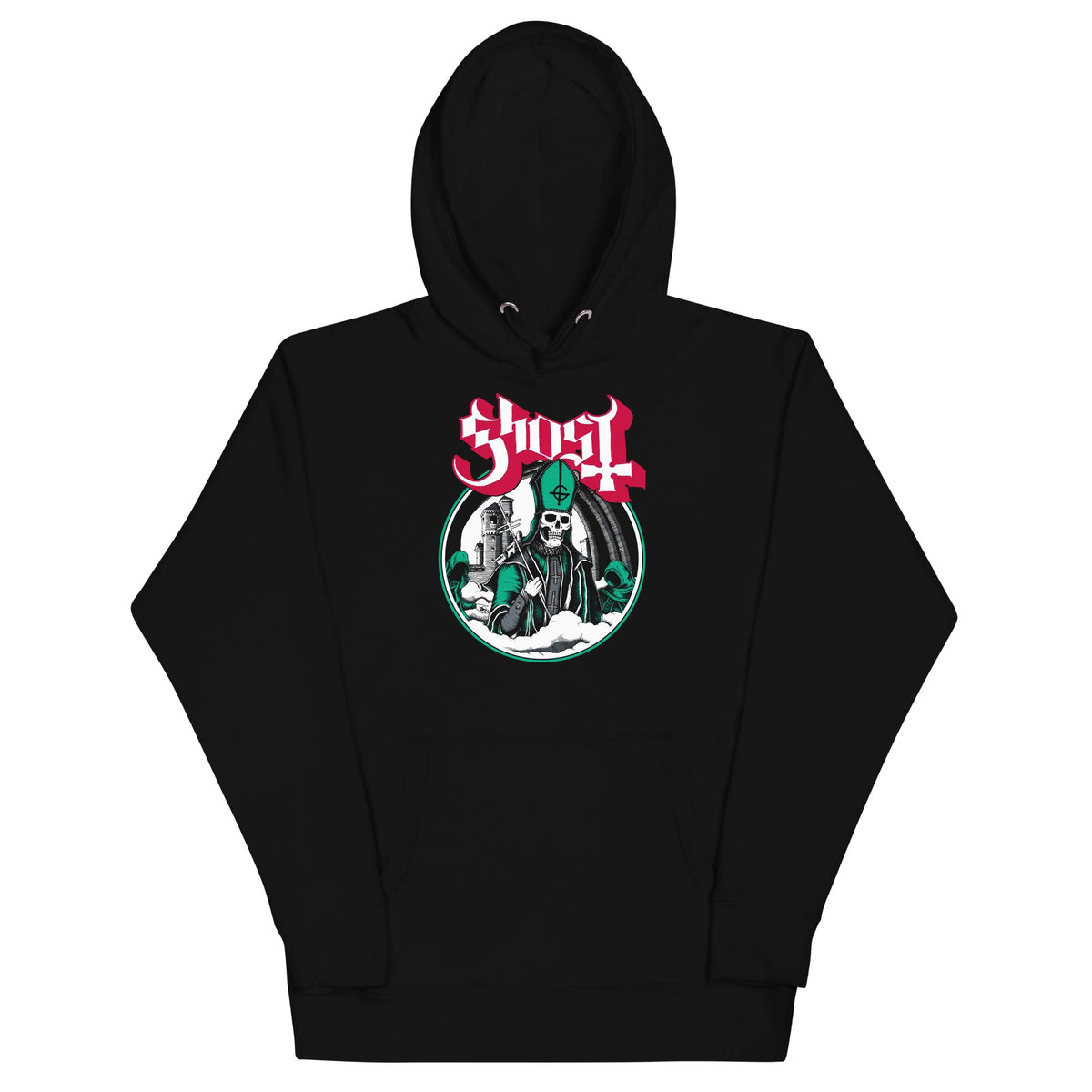MerchMoment Ghost - Green With Envy Hoodie Black