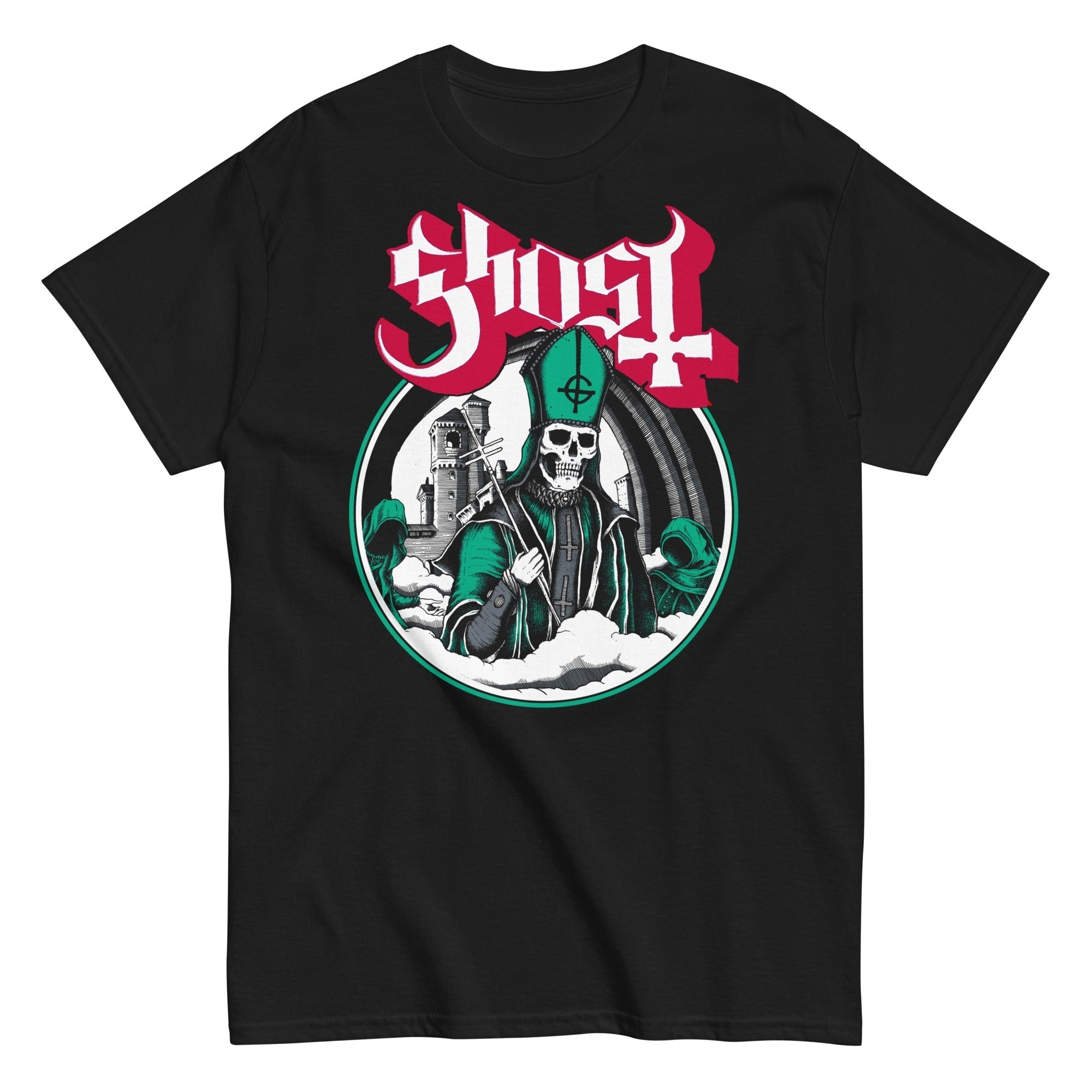 MerchMoment Ghost - Green With Envy T-Shirt Black