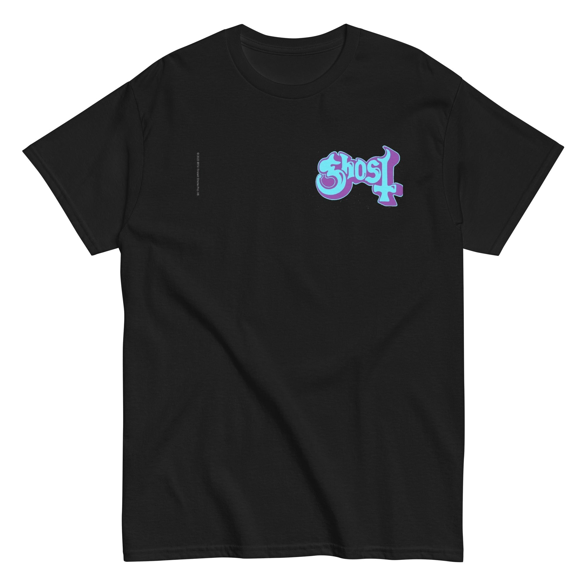 MerchMoment Ghost - Left Chest Logo T-Shirt Black
