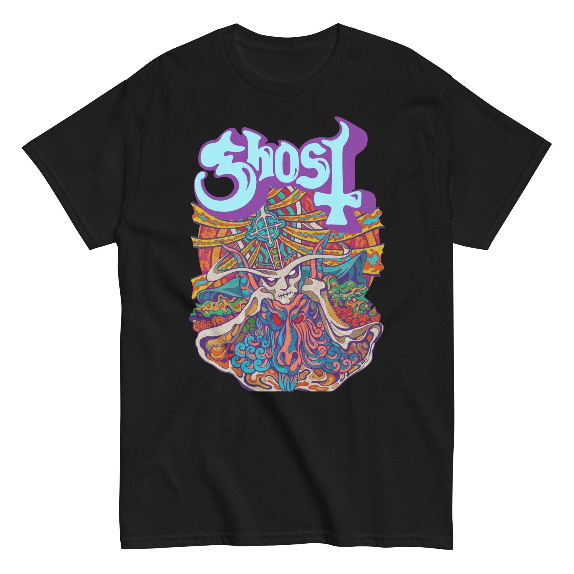 MerchMoment Ghost - Neon Blur T-Shirt Black
