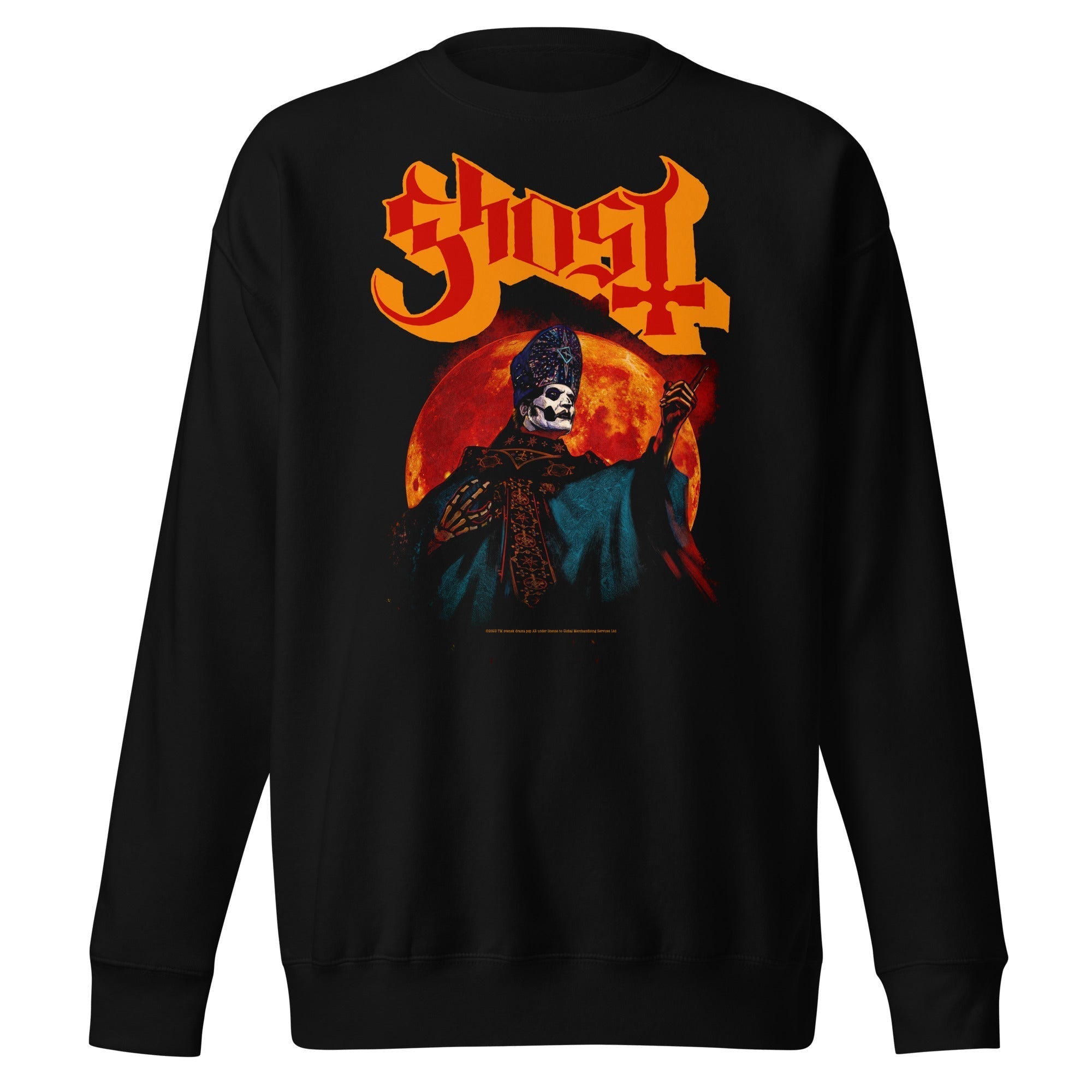 MerchMoment Ghost - Red Moon Sweatshirt Black