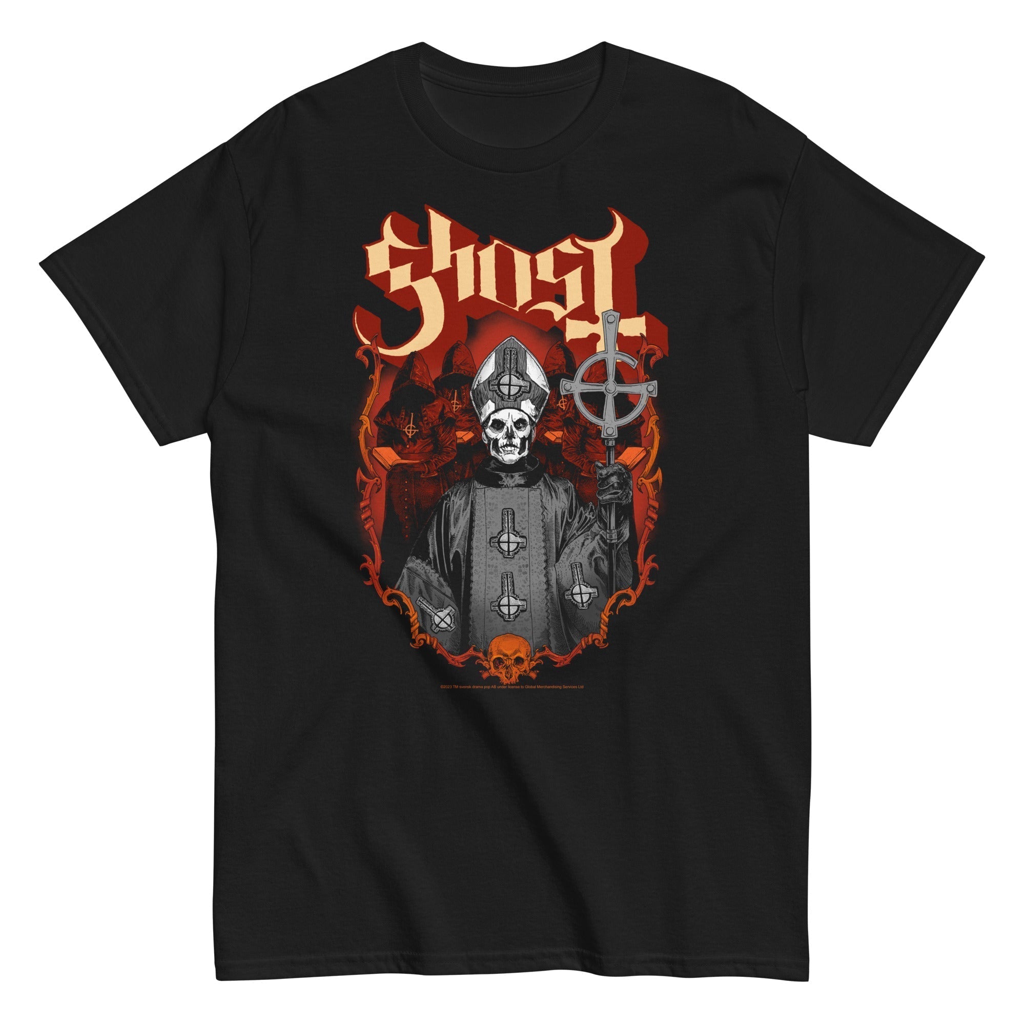 MerchMoment Ghost - Skull and Robes T-Shirt Black