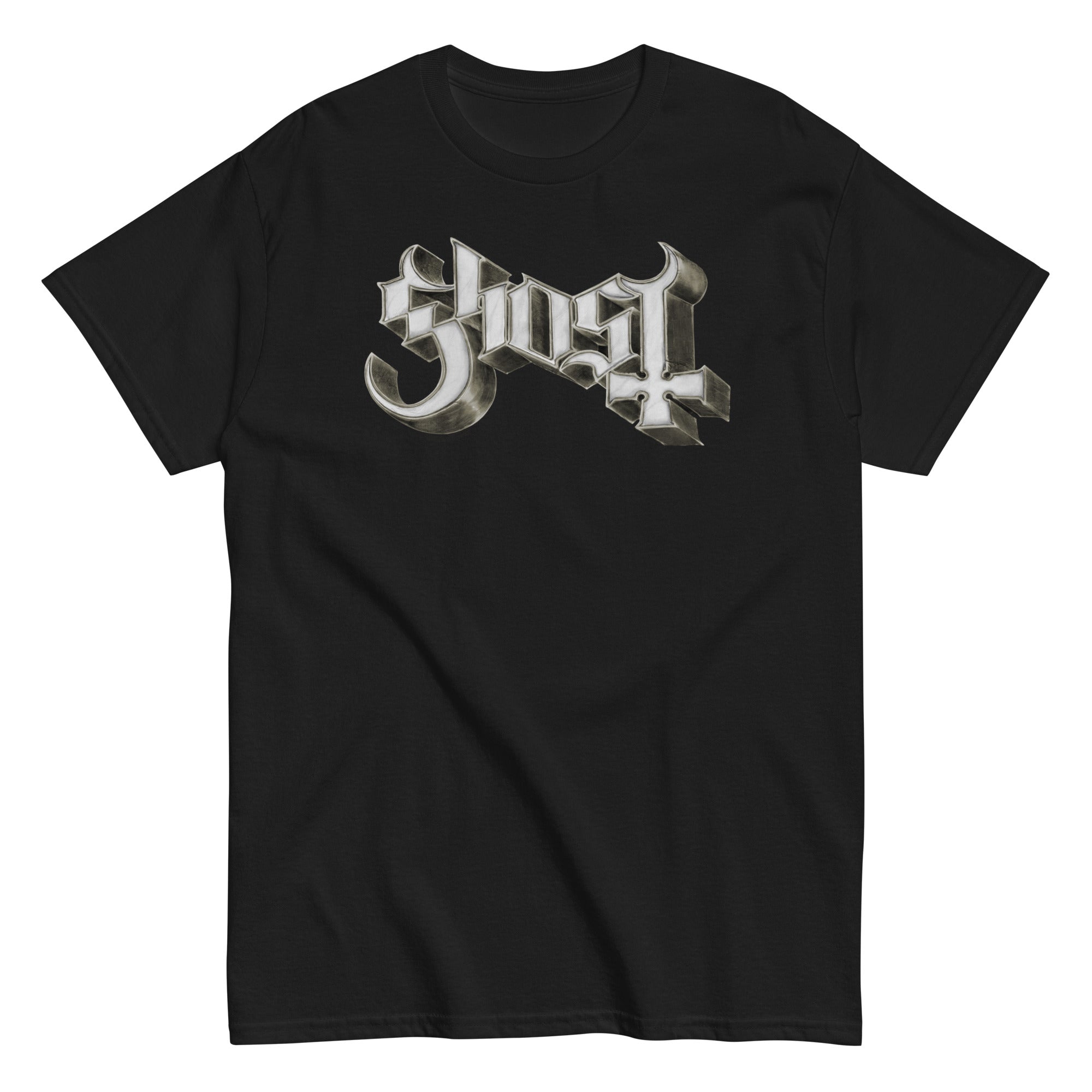 MerchMoment Ghost - Sliver Logo T-Shirt Black