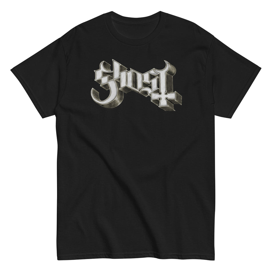 MerchMoment Ghost - Sliver Logo T-Shirt Black