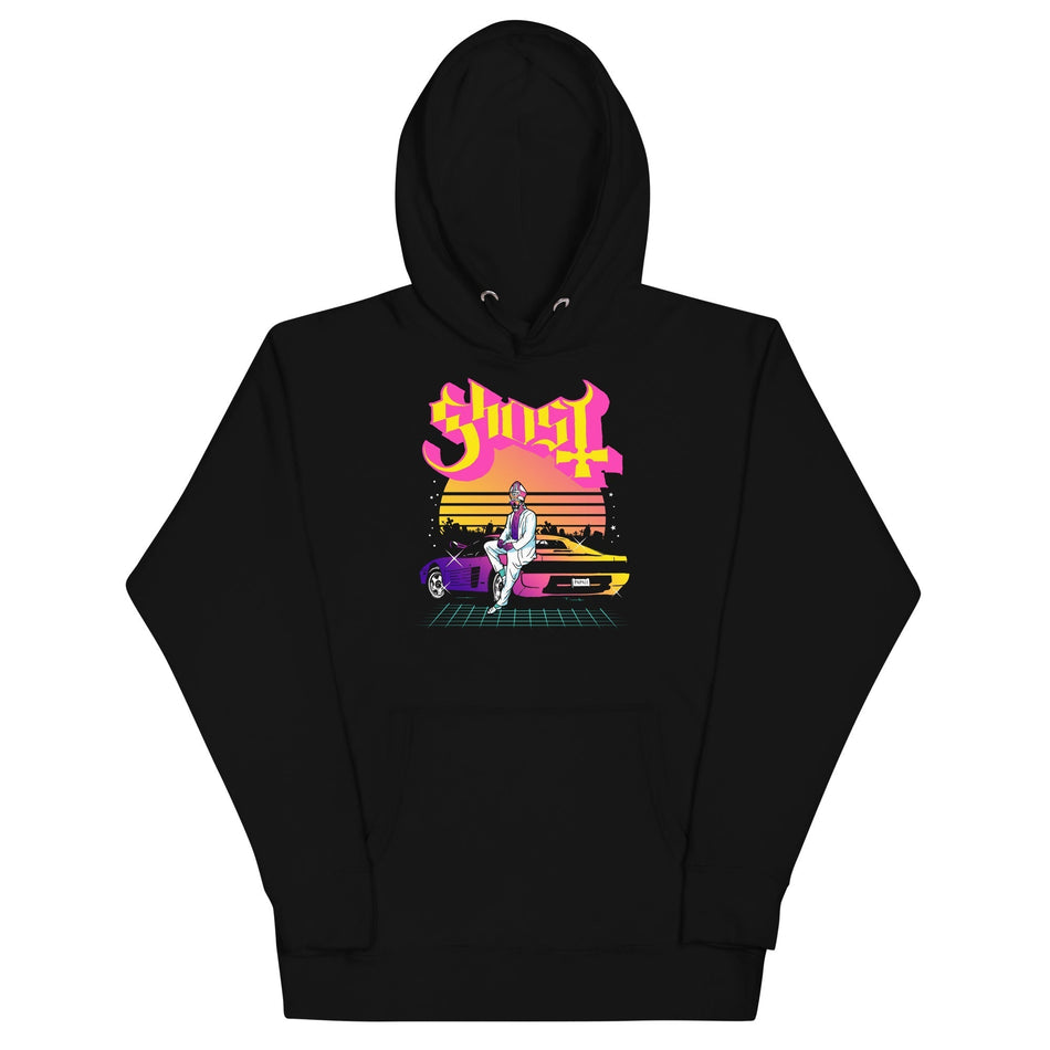 MerchMoment Ghost - Sunset Car Hoodie Black