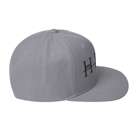 MerchMoment HIM Classic Logo Grey Embroidered Snap Back Hat