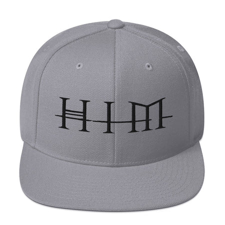 MerchMoment HIM Classic Logo Grey Embroidered Snap Back Hat