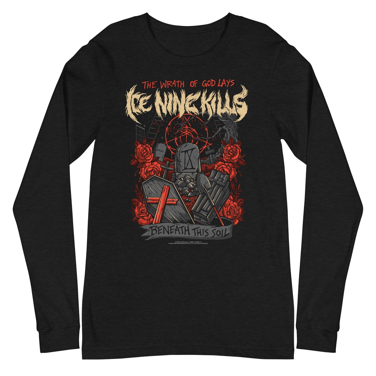 MerchMoment Ice Nine Kills - Beneath This Soil Long Sleeve T-Shirt Black