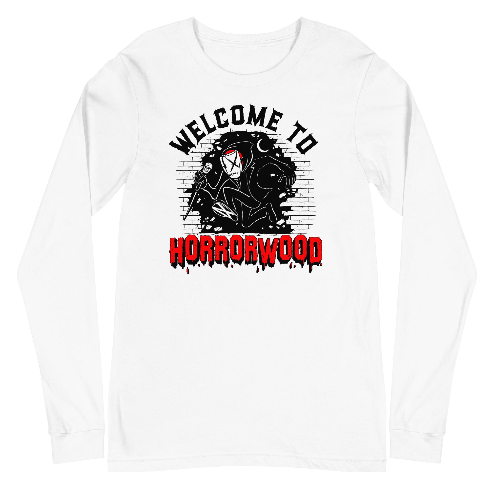 MerchMoment Ice Nine Kills - Welcome to Horrorwood Long Sleeve T-Shirt White