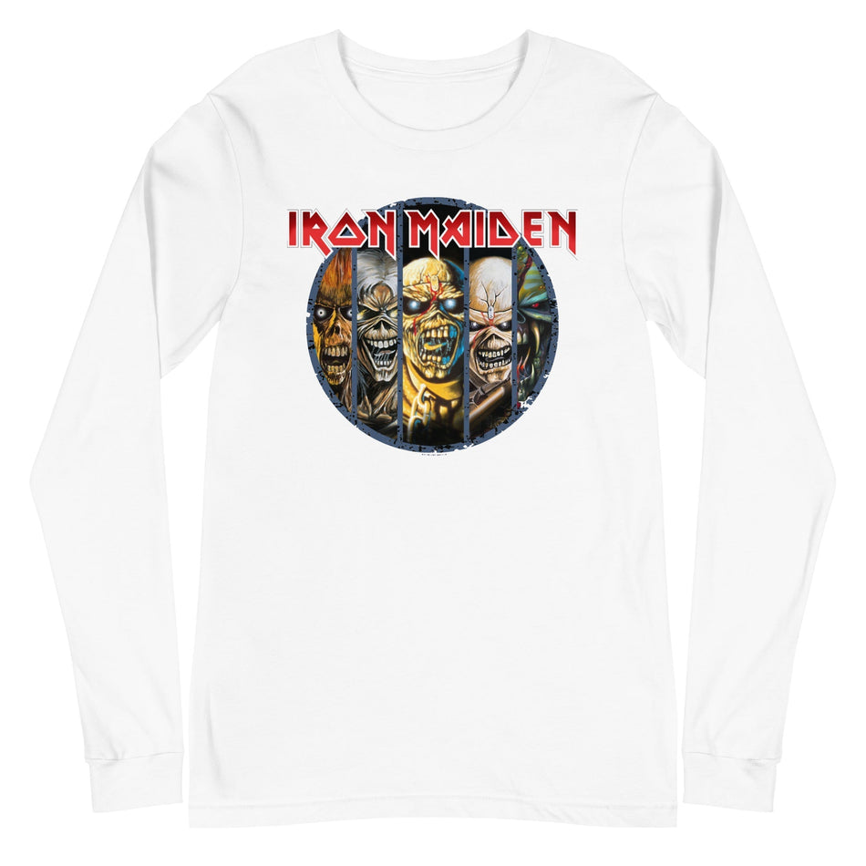 MerchMoment Iron Maiden - Eddies Long Sleeve T-Shirt White