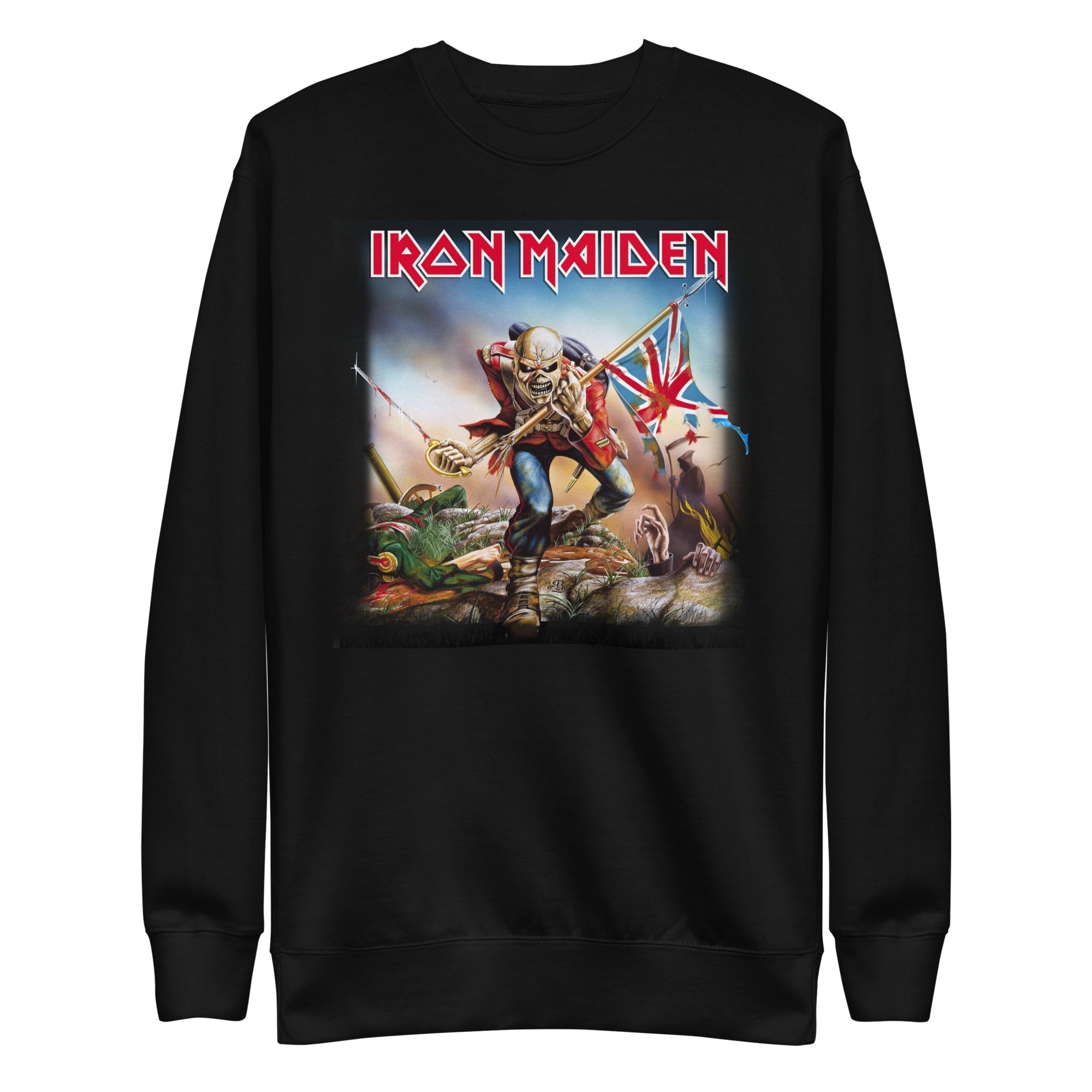 MerchMoment Iron Maiden - Flag Sweatshirt Black