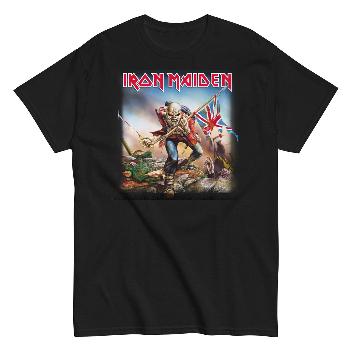 MerchMoment Iron Maiden - Flag T-Shirt Black