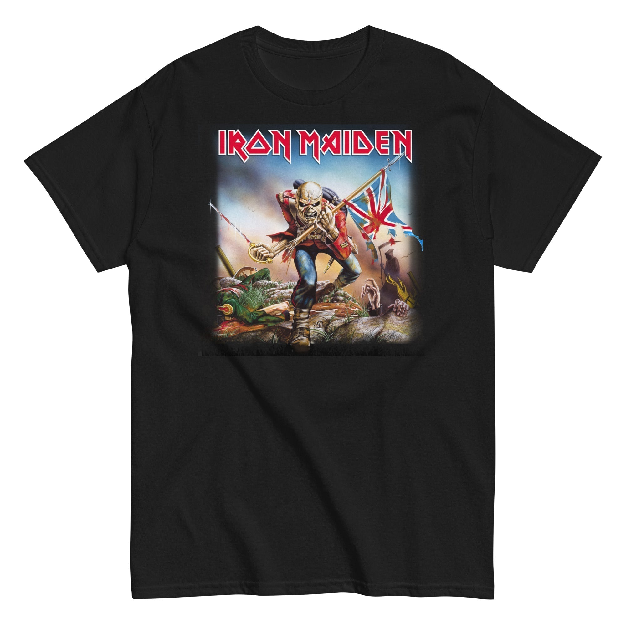 MerchMoment Iron Maiden - Flag T-Shirt Black