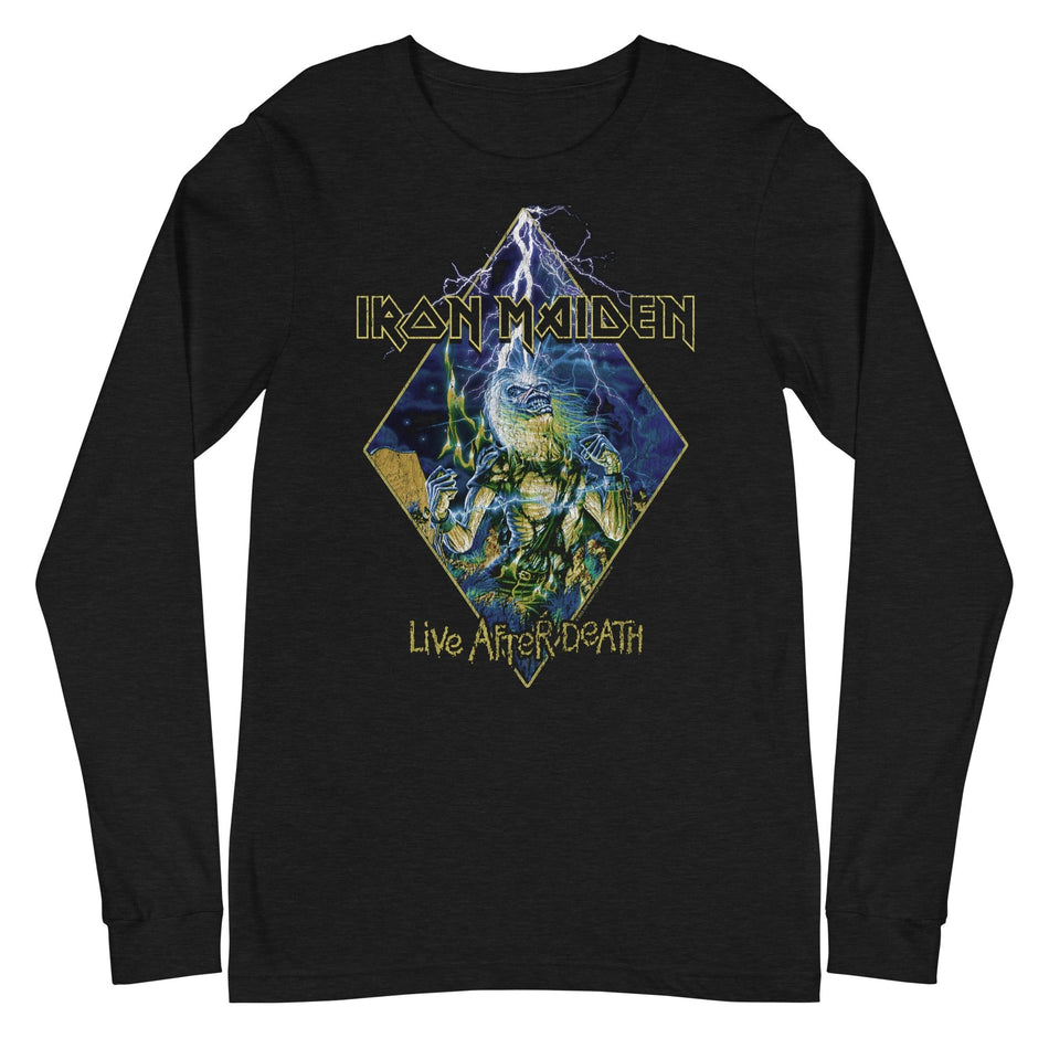 MerchMoment Iron Maiden - Lightning Long Sleeve T-Shirt Black
