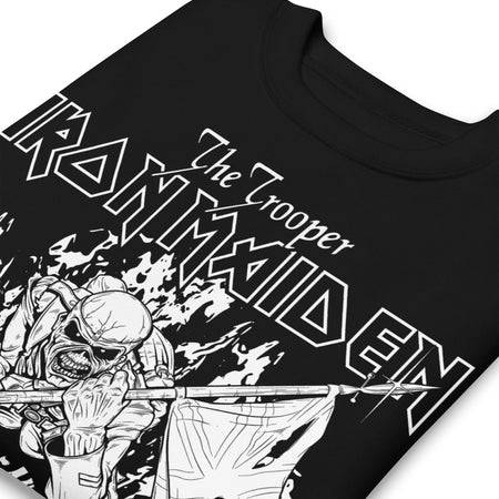 MerchMoment Iron Maiden - Trooper Black and White Sweatshirt Black