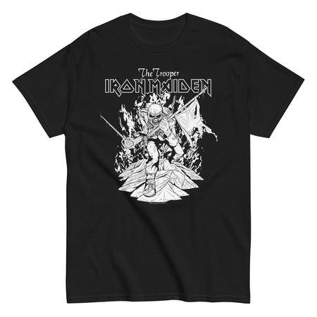 MerchMoment Iron Maiden - Trooper Black and White T-Shirt Black