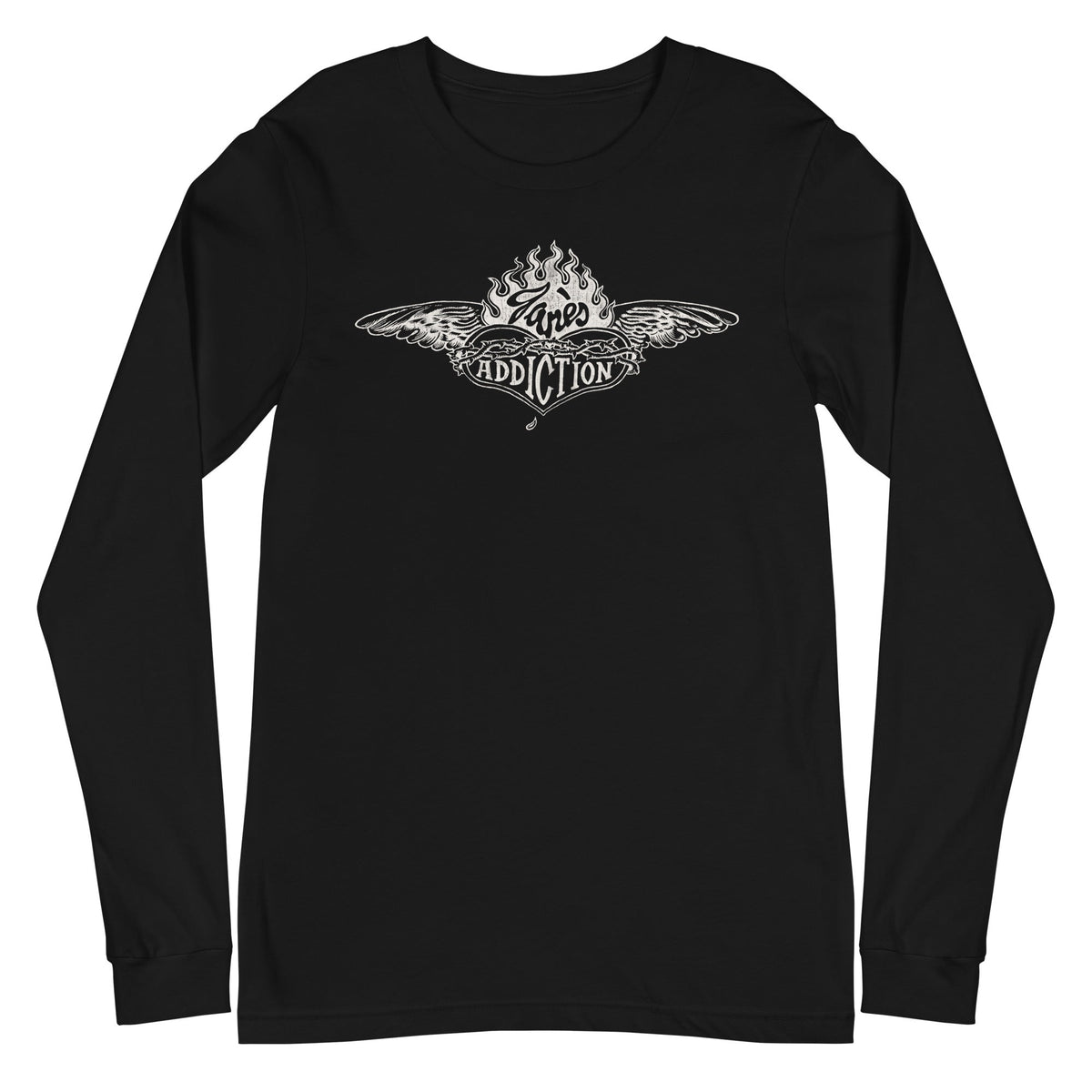 MerchMoment Jane's Addiction - Badge Logo Long Sleeve T-Shirt Black