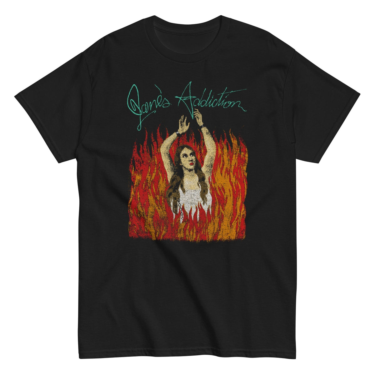 MerchMoment Jane's Addiction - Flames T-Shirt Black