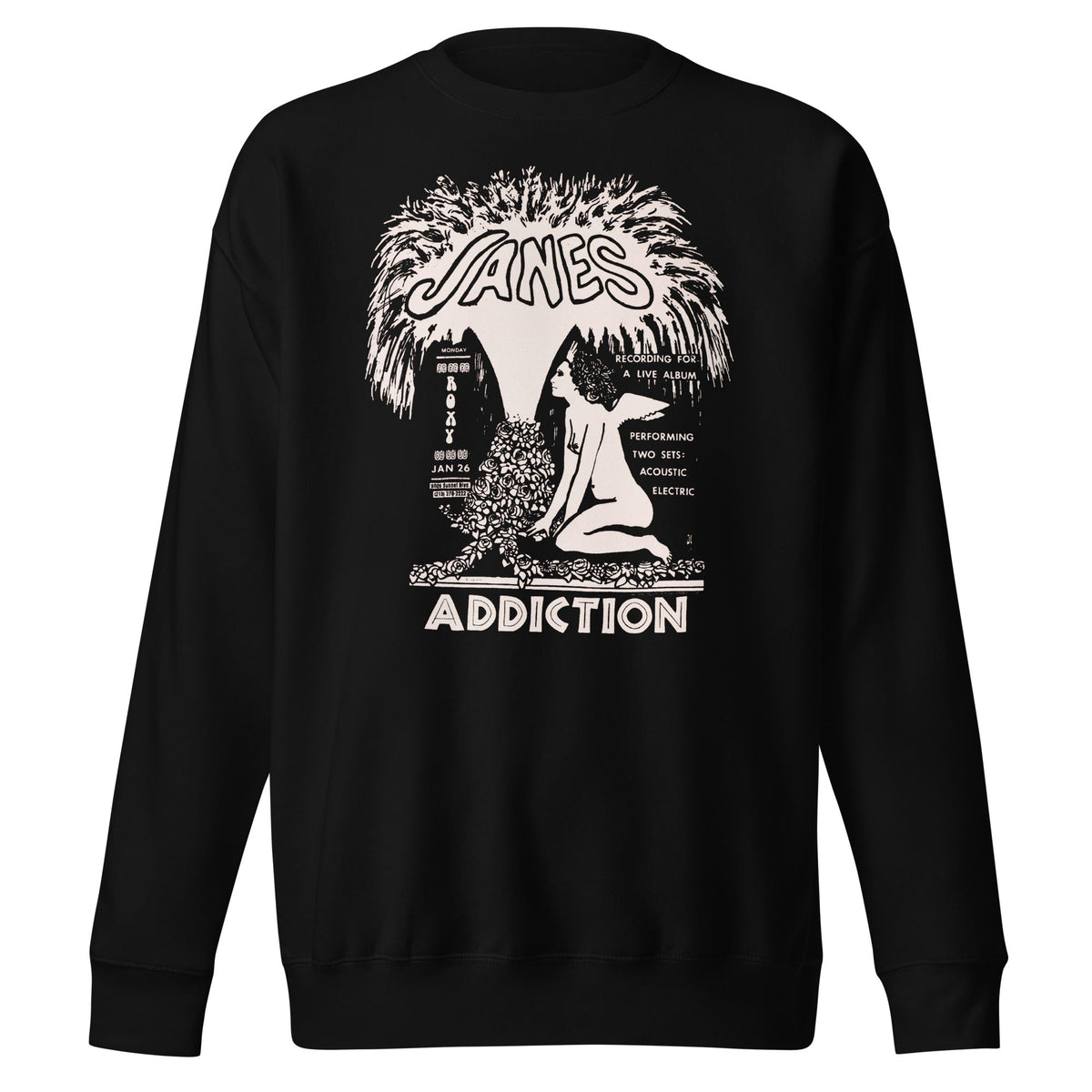 MerchMoment Jane's Addiction - Roxy Live Sweatshirt Black