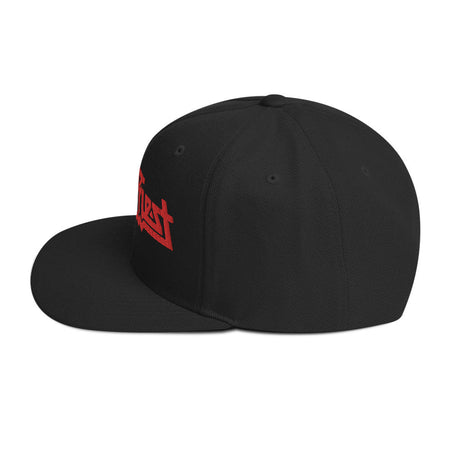 MerchMoment Judas Priest Red Logo Embroidered Snapback Hat