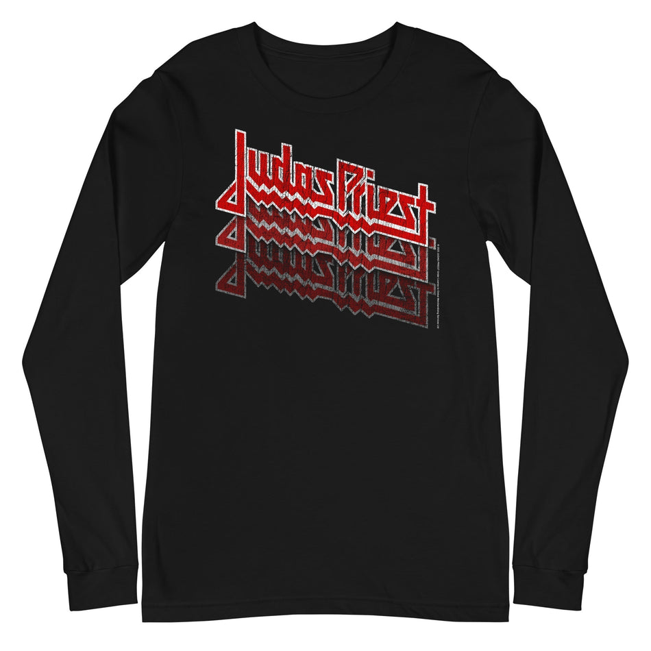 MerchMoment Judas Priest - Triple Vision Logo Long Sleeve T-Shirt Black
