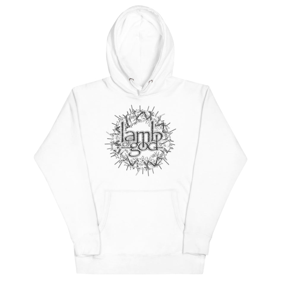 MerchMoment Lamb of God - Badge Logo Hoodie White