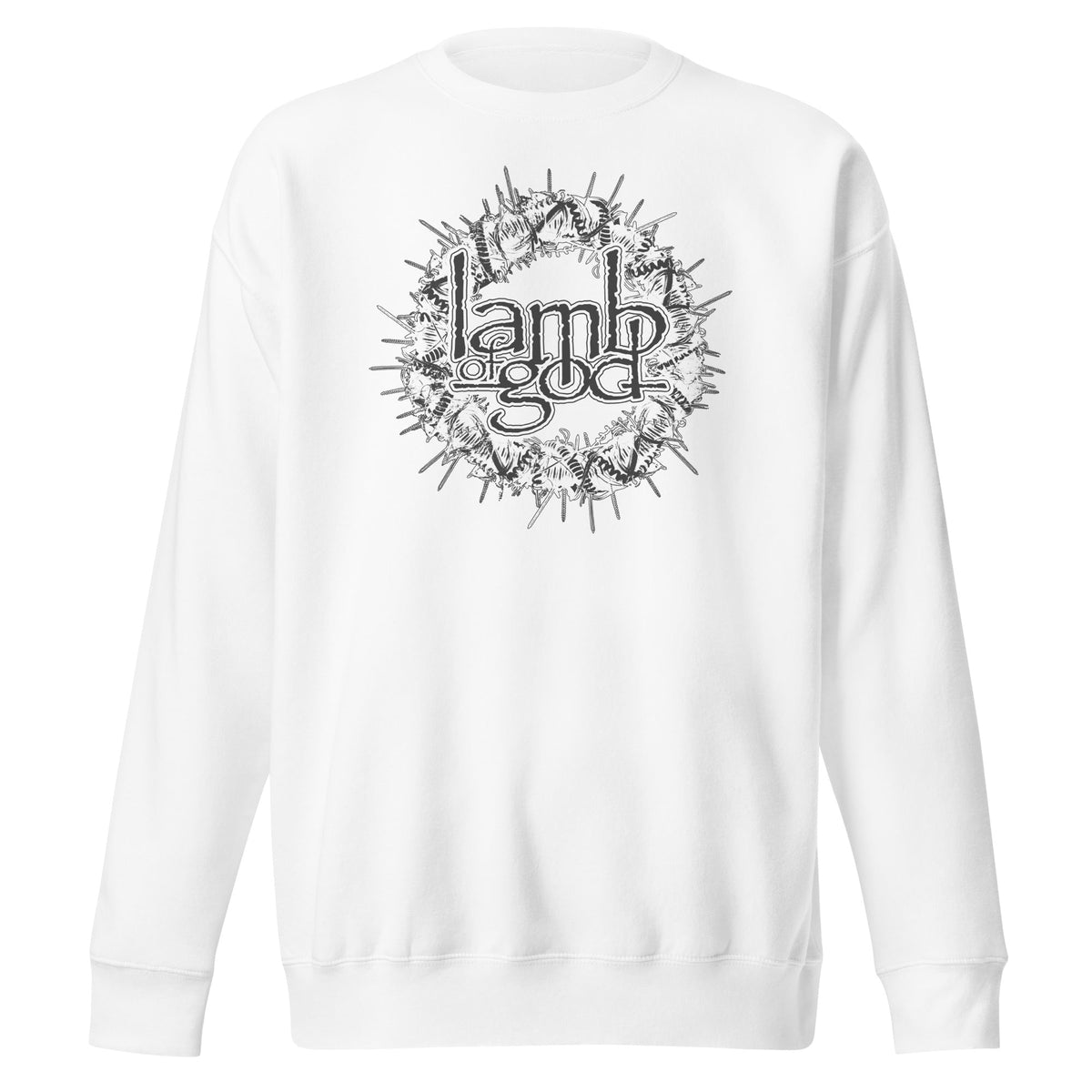 MerchMoment Lamb of God - Badge Logo Sweatshirt White