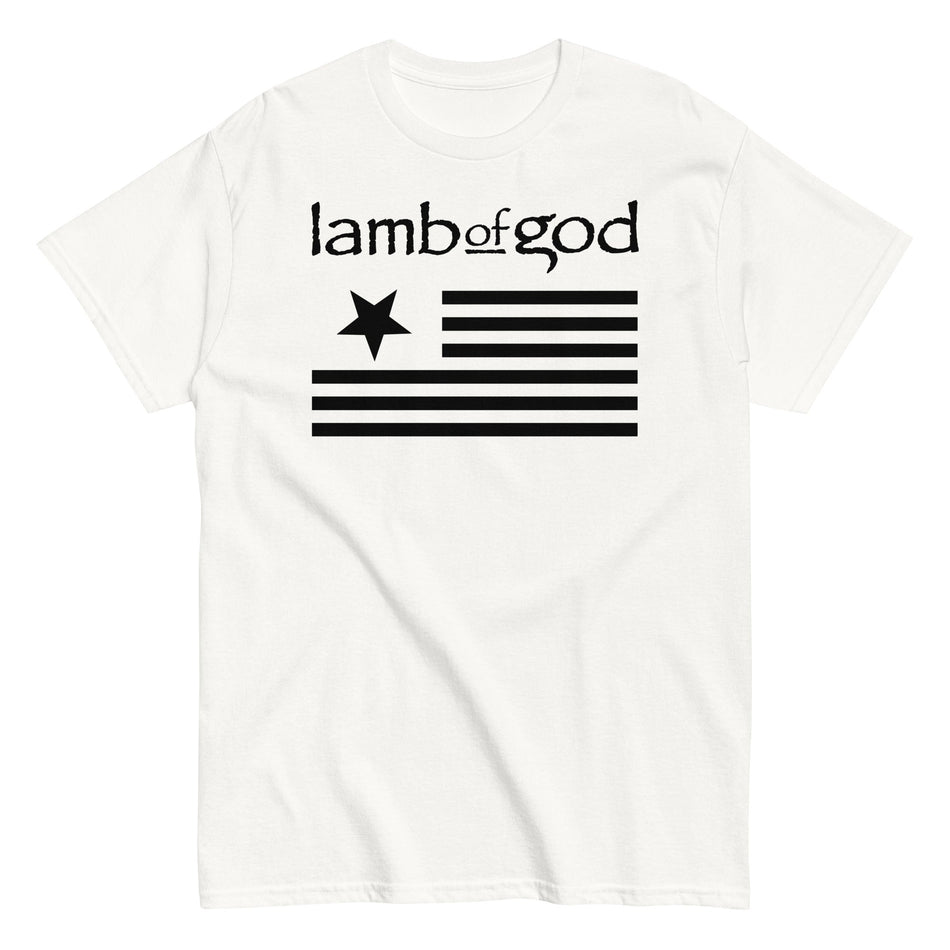 MerchMoment Lamb of God - Black Flag T-Shirt White