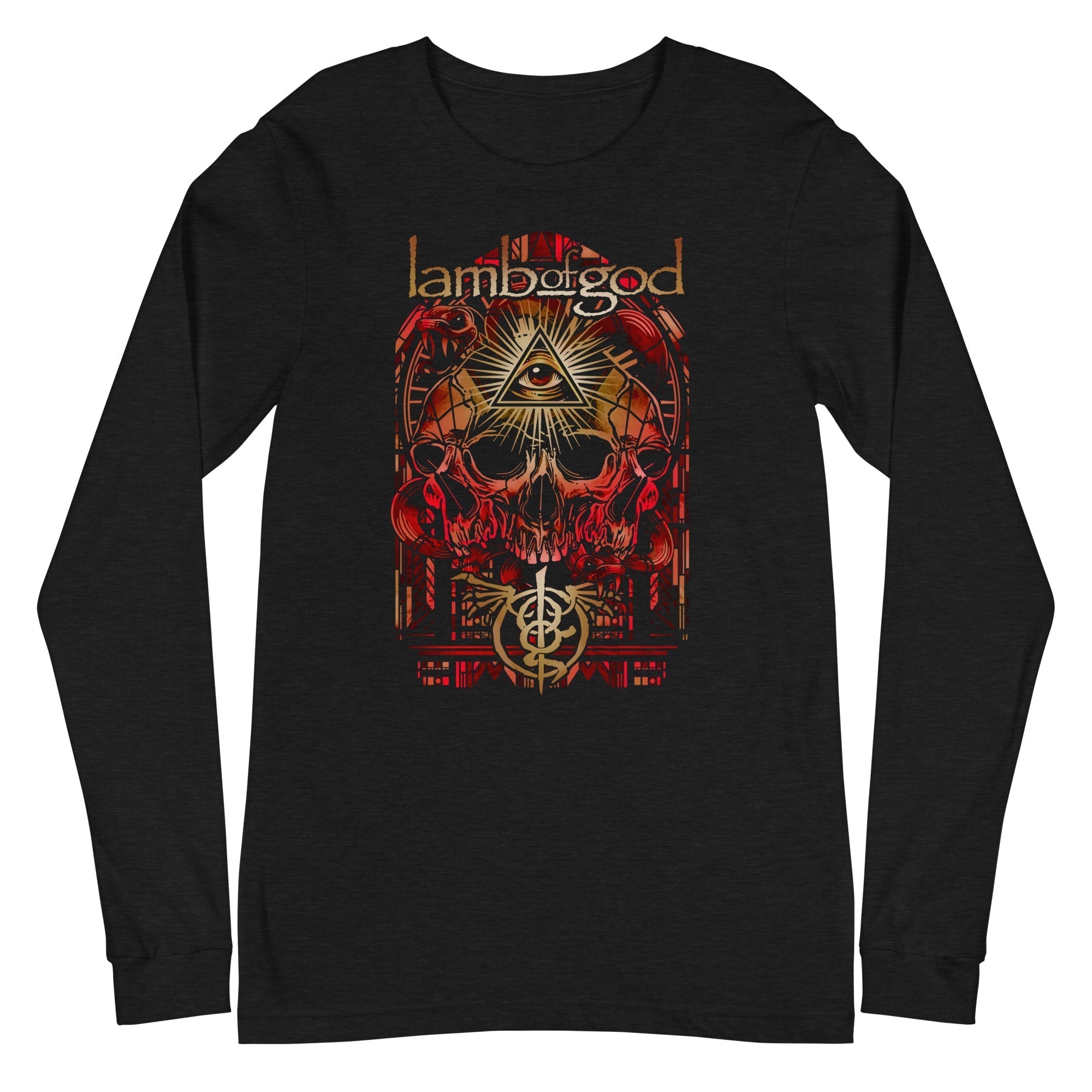 MerchMoment Lamb of God - Providence Skull Long Sleeve T-Shirt Black