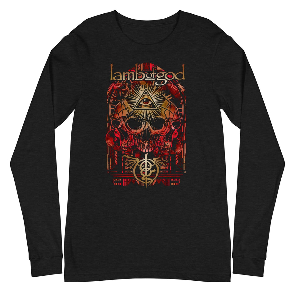 MerchMoment Lamb of God - Providence Skull Long Sleeve T-Shirt Black