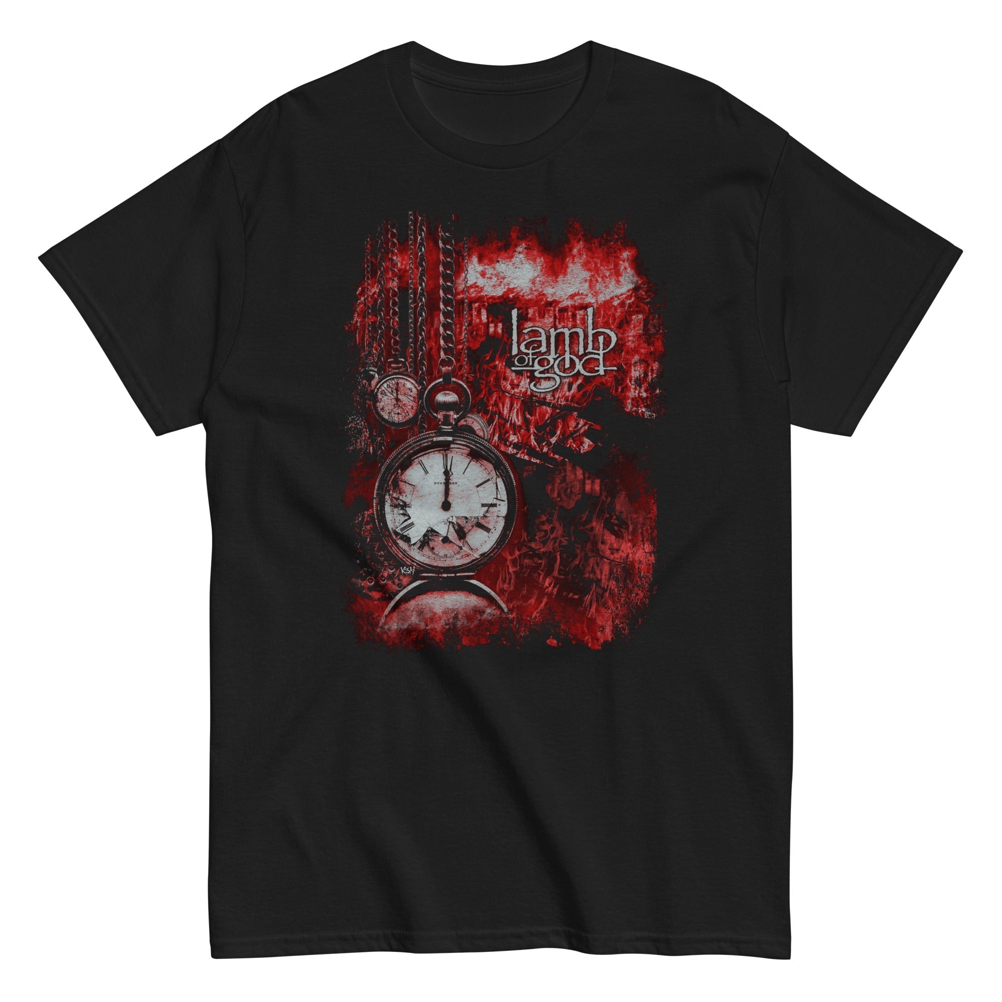 MerchMoment Lamb of God - Ticking Clock T-Shirt Black