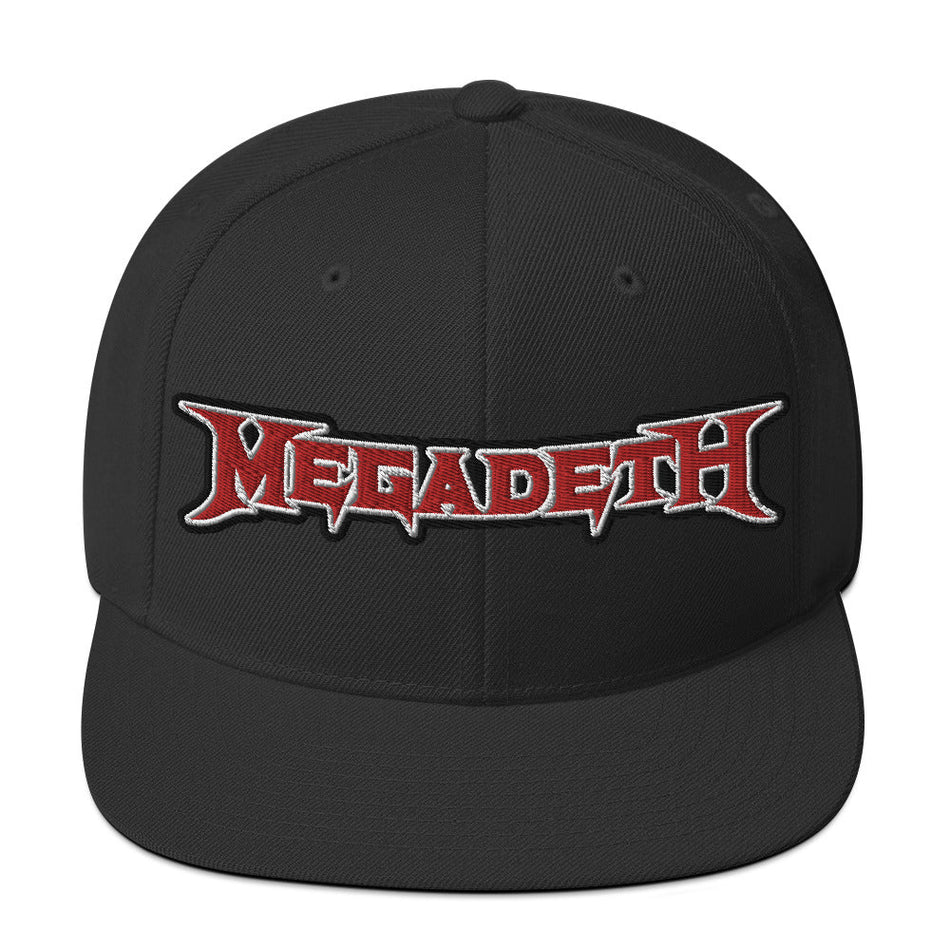 MerchMoment MegaDeth Classic Logo Embroidered Snapback Hat