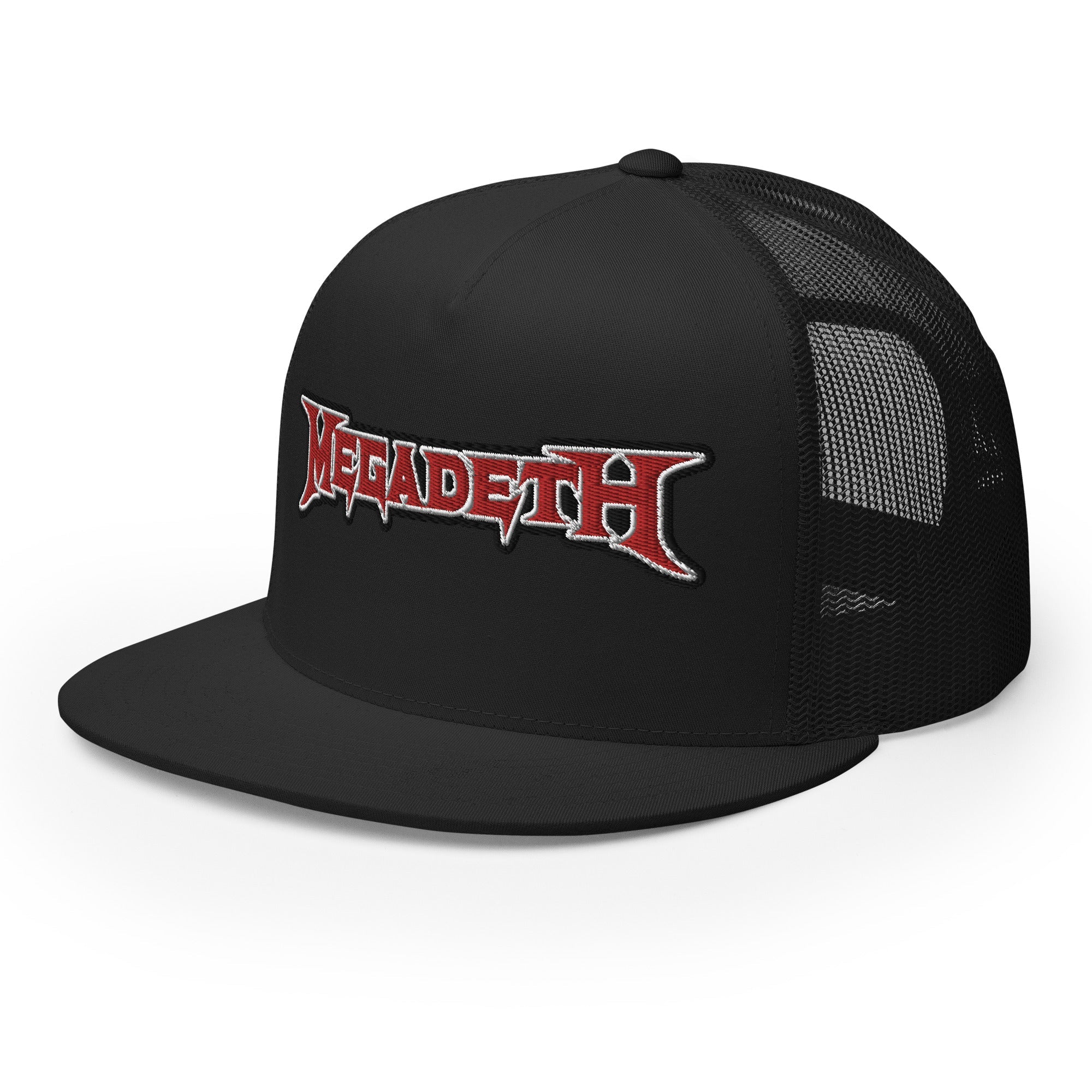MerchMoment MegaDeth Electric Logo Embroidered Trucker Hat