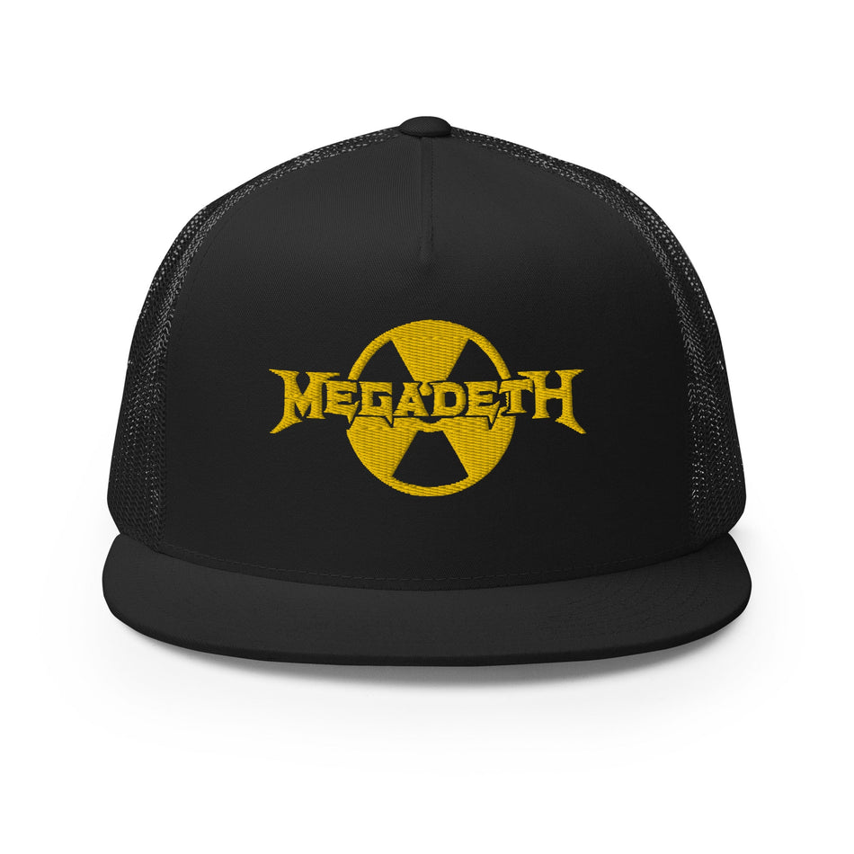 MerchMoment MegaDeth Nuclear Logo Embroidered Trucker Hat