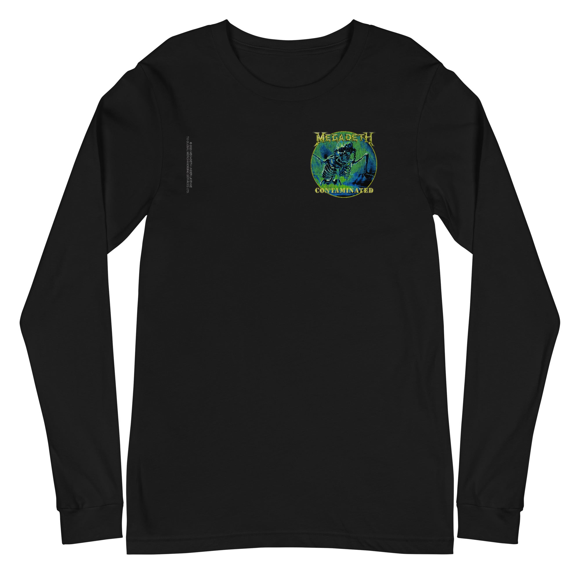 MerchMoment Megadeth - Small Contaminated Long Sleeve T-Shirt Black