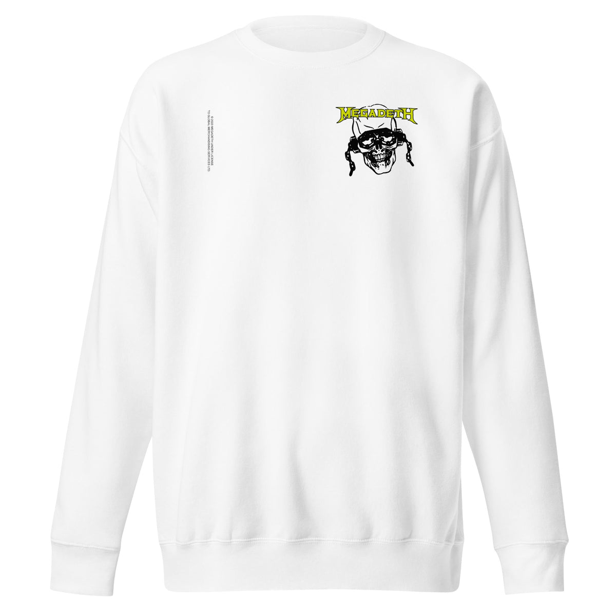 MerchMoment Megadeth - Vic Stamp Sweatshirt White