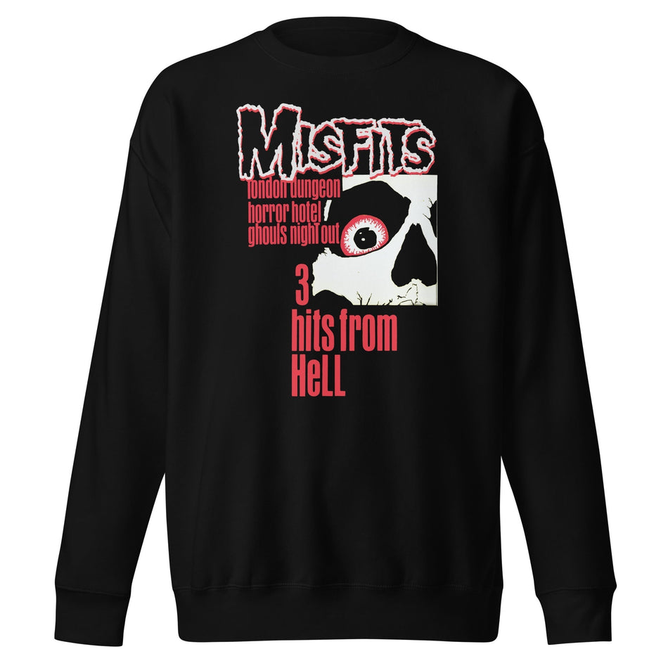 MerchMoment Misfits - 3 Hits From Hell Sweatshirt Black
