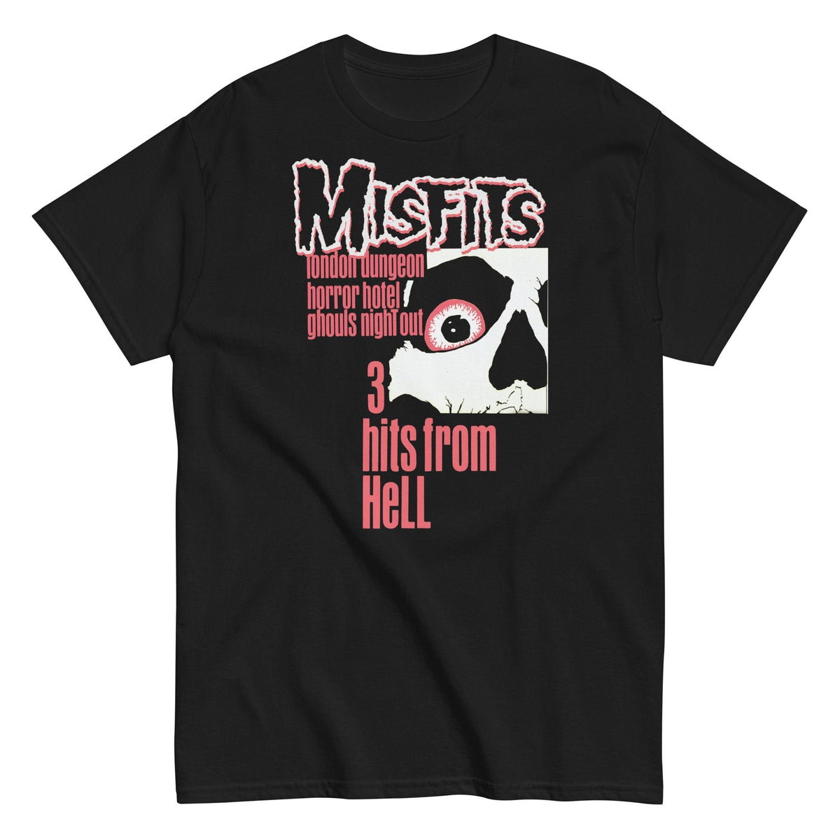 MerchMoment Misfits - 3 Hits From Hell T-Shirt Black