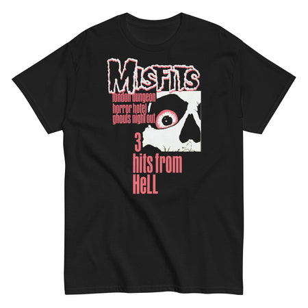 MerchMoment Misfits - 3 Hits From Hell T-Shirt Black