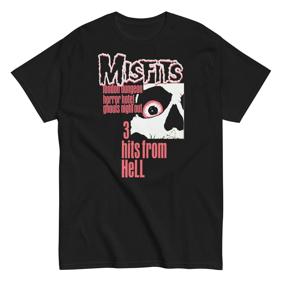 MerchMoment Misfits - 3 Hits From Hell T-Shirt Black